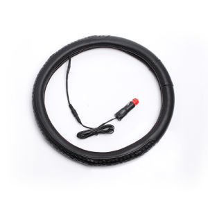 Capa del volante de coche de 38 cm para todos los coches hecha de alambre de calefacción y fibra compuesta