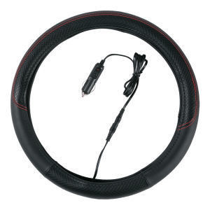 45W/PC Potencia Negro PU Capa del volante de calefacción para automóvil Automóvil 38cm de diámetro